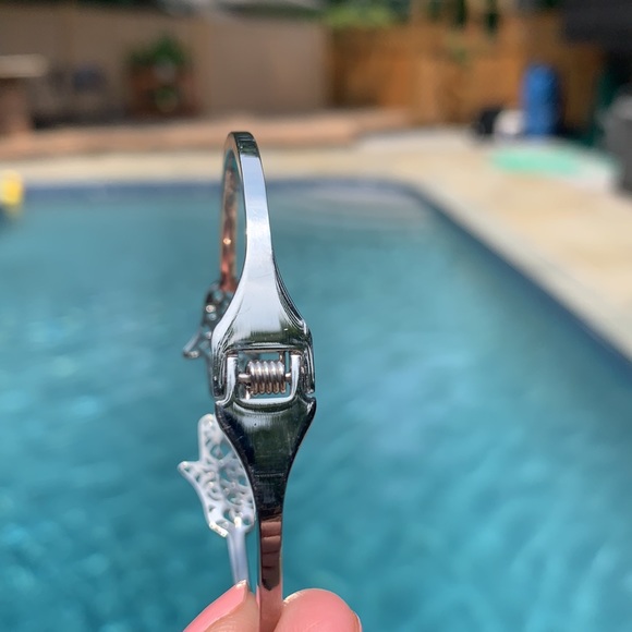 New Hinged Double Hamsa Bracelet - Picture 6 of 7